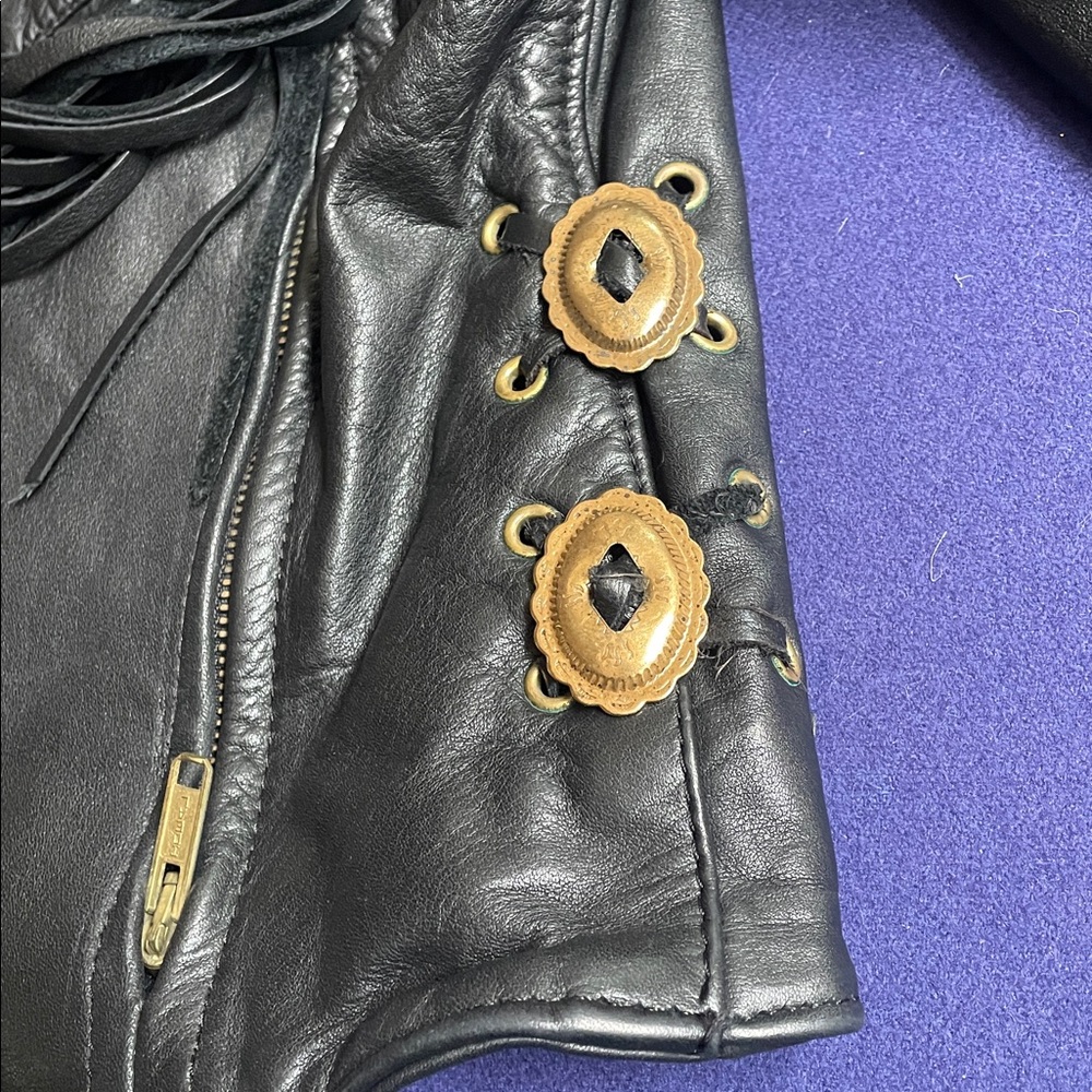 Protech Leather Fringe Motorcycle jacket - Picture 13 of 13
